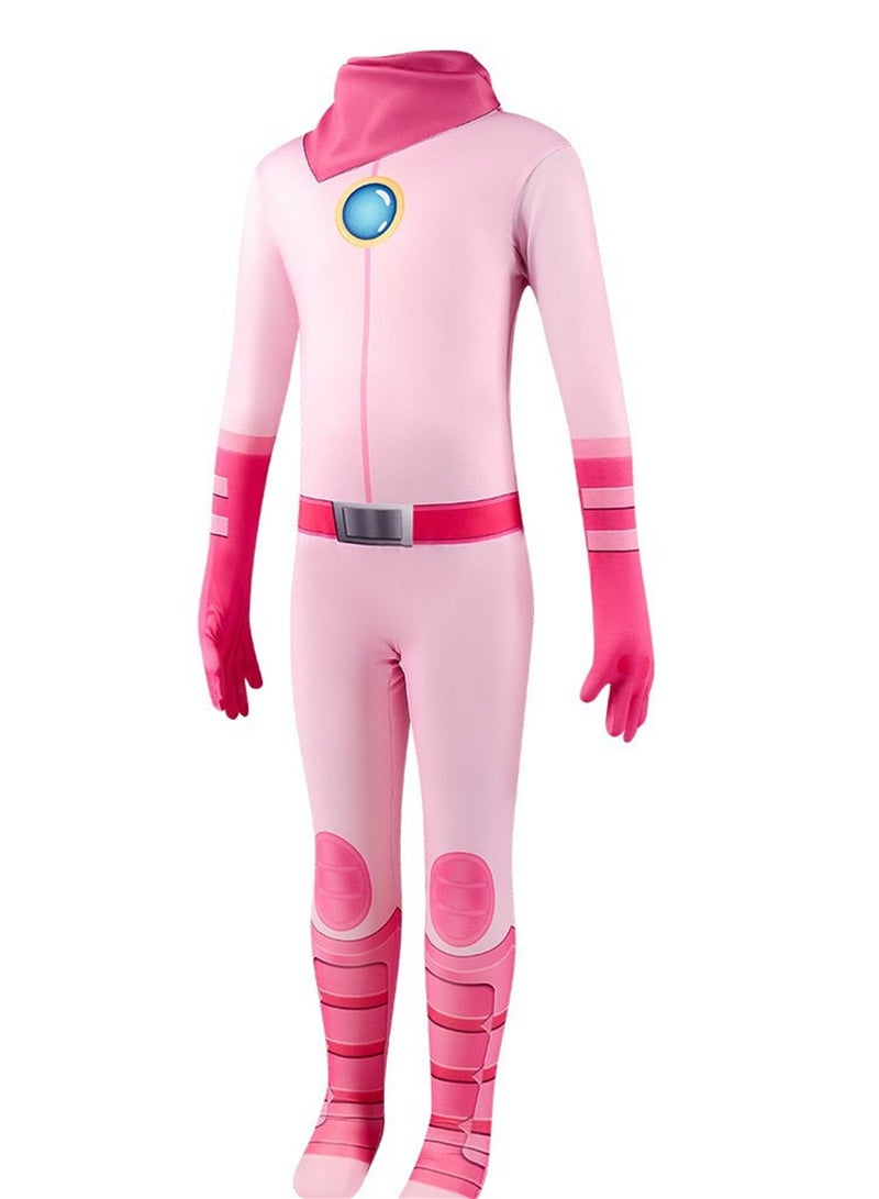 New Mario Princess Peach cos jumpsuit battle suit movie cosplay role-playing tight clothes - Image 2
