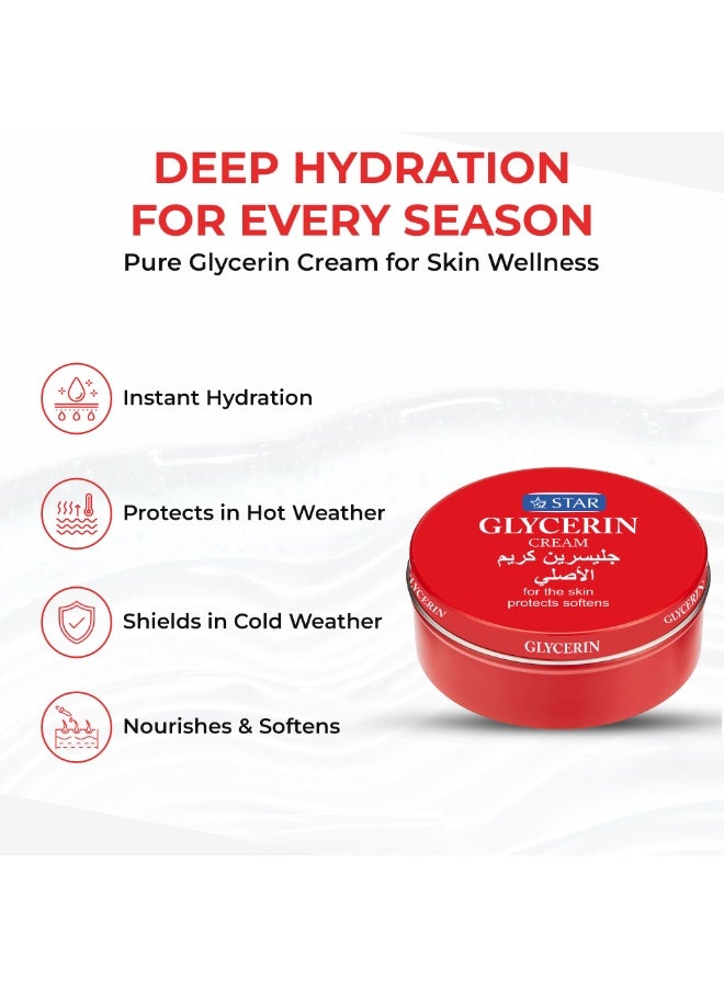 SZ Star Original Pure Glycerin Cream (250g) – Deep Moisturizing & Skin Softening Face and Body Cream – For Dry,  Rough & Sensitive Skin – Hydrates, Soothes & Restores Radiance - Image 2