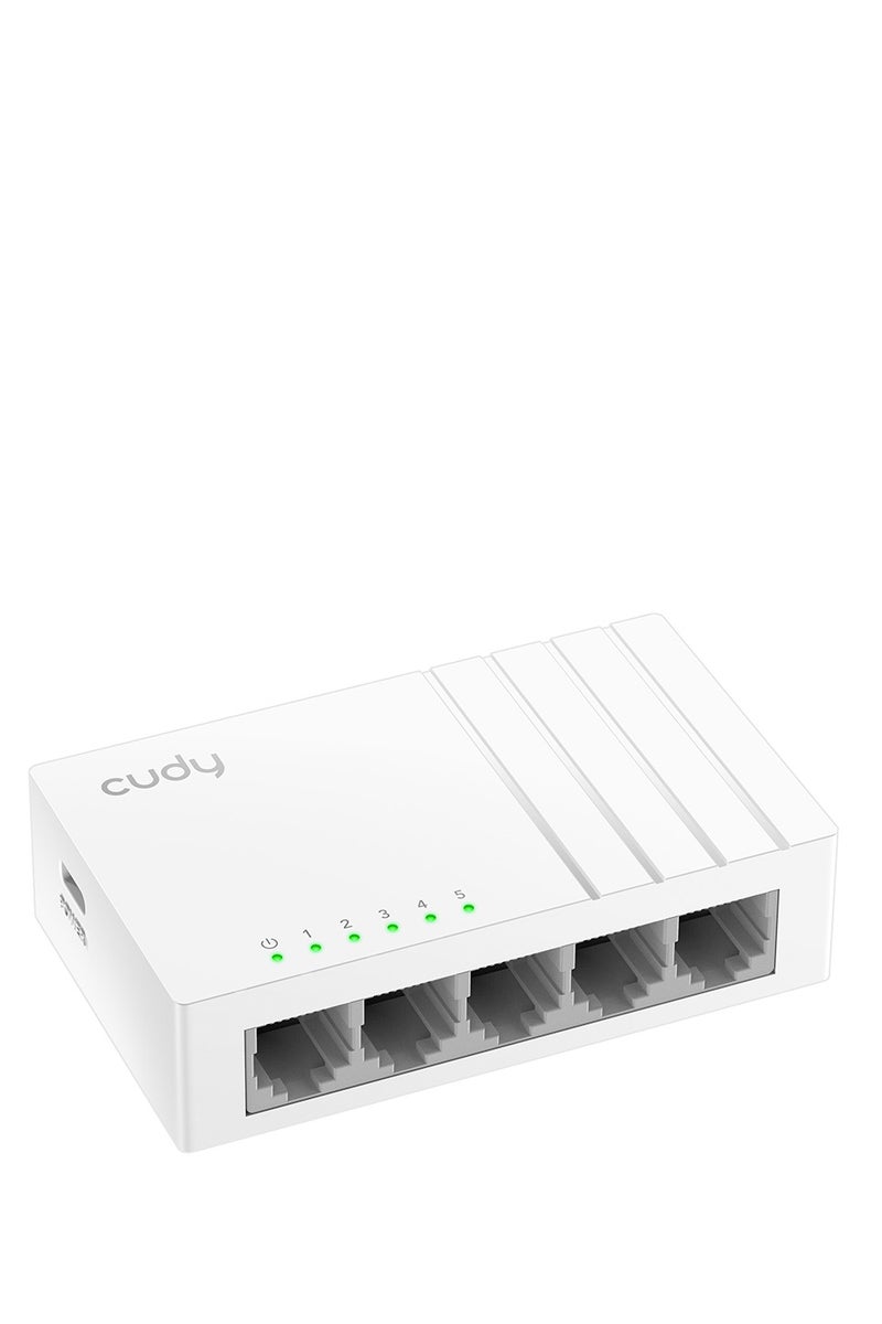 cudy GS105U 5-Port Gigabit Ethernet Switch with USB-C Power – Compact Desktop & Wall-Moun - Image 1