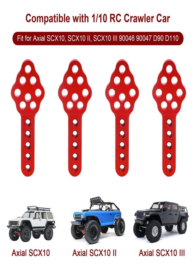 Hobbyfire Aluminum Shock Mount Lift Kit Set for 1/10 Axial SCX10 90046 D90 D110 RC Crawler Car Truck Upgrades Parts (Red) - Image 5