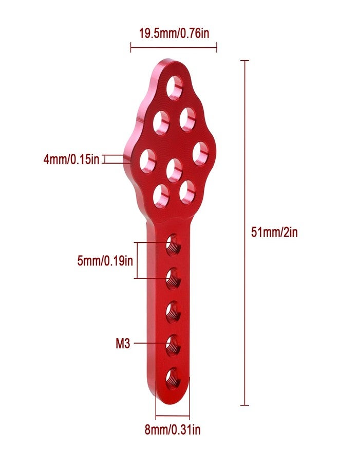 Hobbyfire Aluminum Shock Mount Lift Kit Set for 1/10 Axial SCX10 90046 D90 D110 RC Crawler Car Truck Upgrades Parts (Red) - Image 2