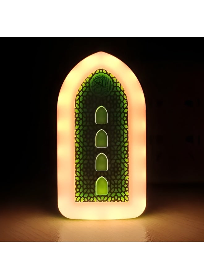 ماركة غير محددة مكبر صوت للقرآن الكريم مزود بمصباح ليد وإضاءة ليلية ومشغل قرآن كريم مثبت على الحائط مع مفتاح تحكم متعدد الألوان - Image 4