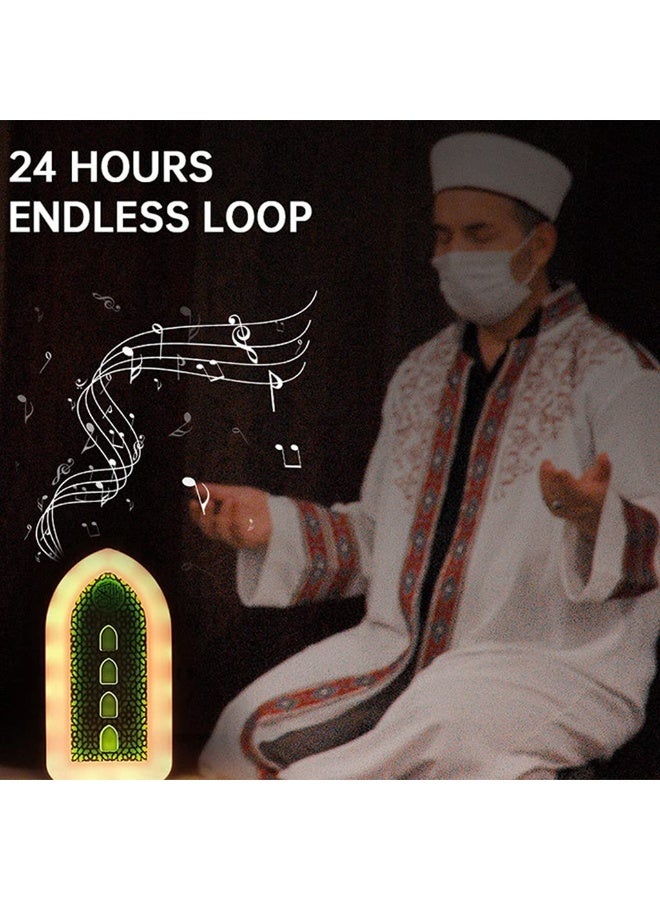 ماركة غير محددة مكبر صوت للقرآن الكريم مزود بمصباح ليد وإضاءة ليلية ومشغل قرآن كريم مثبت على الحائط مع مفتاح تحكم متعدد الألوان - Image 5