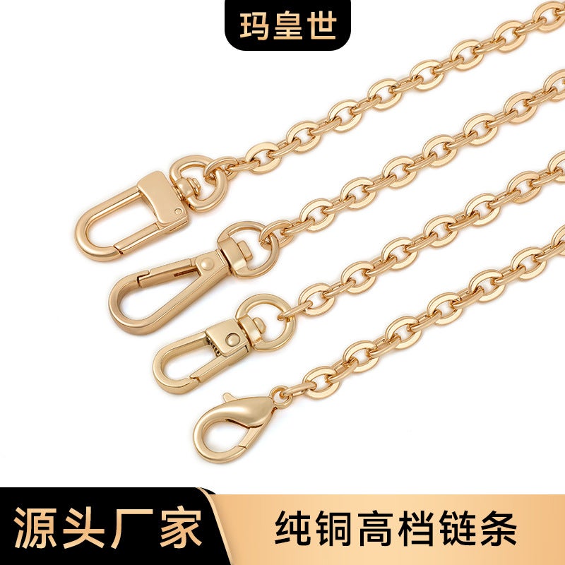 Mahuangshi Mhs-Sp-35 Presbyteric Bag With O-Chain Pure Copper Three-In-One Women'S Bag Chain High-Grade Chain Shoulder Strap Accessories - Image 2