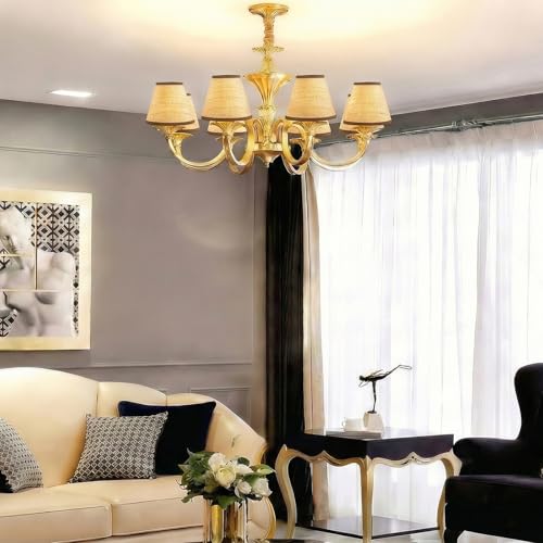 Kenqulio Small Lamp Shades Clip on Bulb, Woven Chandelier Shades Set of 6, Mini Rattan Style Lampshade 2.9x5.9x5.1in Small Lamp Shade for Chandelier Lamp Replacement (Faux Rattan) - Image 5