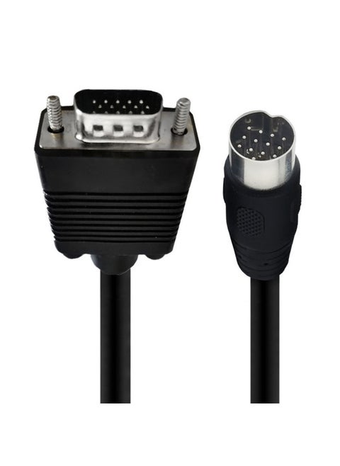 VGA To DIN13 Core Video Data Adapter Cable DB15 To DIN13p Cable DB15RS232 To PS2 Cable-Color:VGA To DIN13 Core Male Video Cable-Line Length:50cm