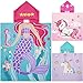 Chumia 3 Pack Kids Hooded Beach Poncho Towels Toddler Swim Pool Bath Towels with Hood Thicker Cotton Absorbent Cover up for Boys Girls Baby47 x 24 InchMermaid Unicorn - Image 3