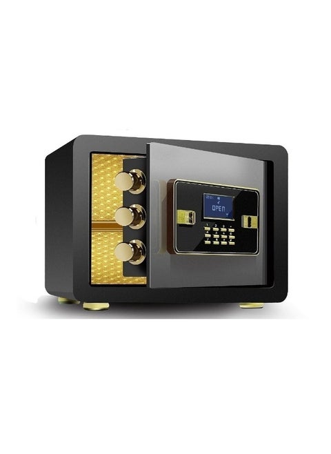 Fireproof Safe Box for Home Electronic Home Security Safe with Programmable Keypad Lock, Secure Documents Money Valuables LED Display Size 25x35x25cm Black