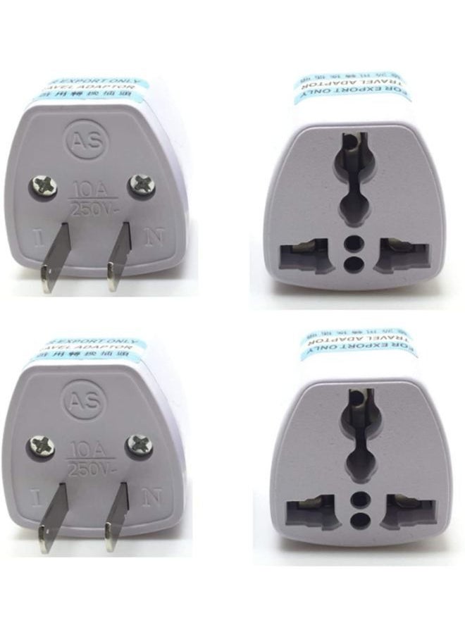 Wtrtr - 4PCS EU AU UK to USA Japan Canada Converter Travel Power Plug Adapter - Image 1