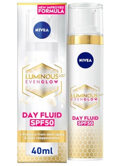 Nivea LUMINOUS 630 EVEN GLOW SPF 50 Anti Dark Spot Face Day Fluid 40ml  - Image 3