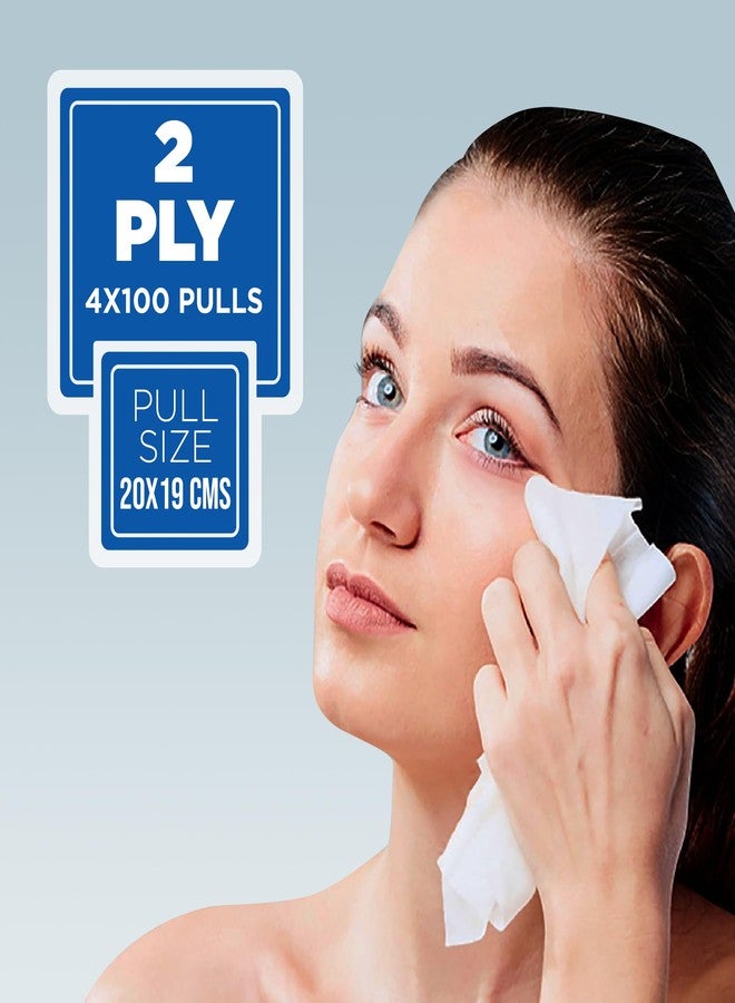 Kressa 2 Ply Facial Tissue | Car Tissue Box | 4 Boxes 100 Pulls Per Box With Total 400 Pulls Made Of 100% Natural Virgin Pulp - Image 3