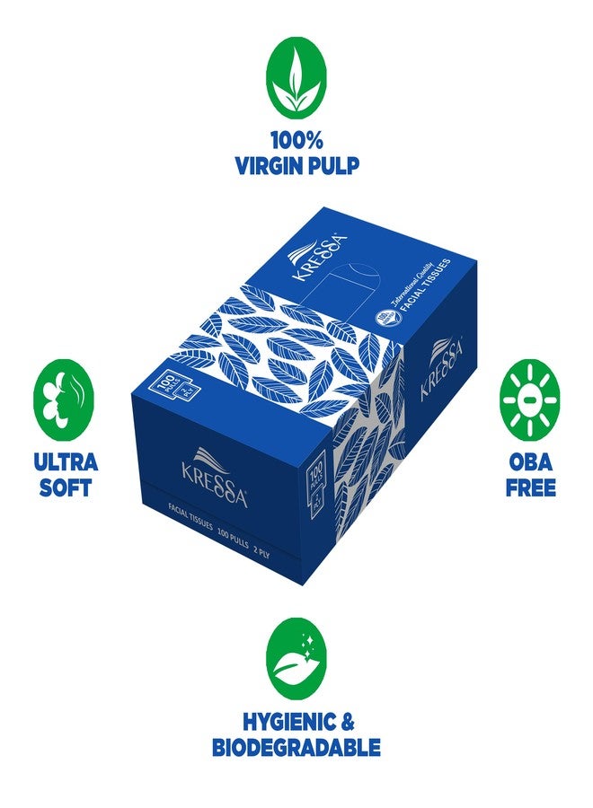 Kressa 2 Ply Facial Tissue | Car Tissue Box | 4 Boxes 100 Pulls Per Box With Total 400 Pulls Made Of 100% Natural Virgin Pulp - Image 5