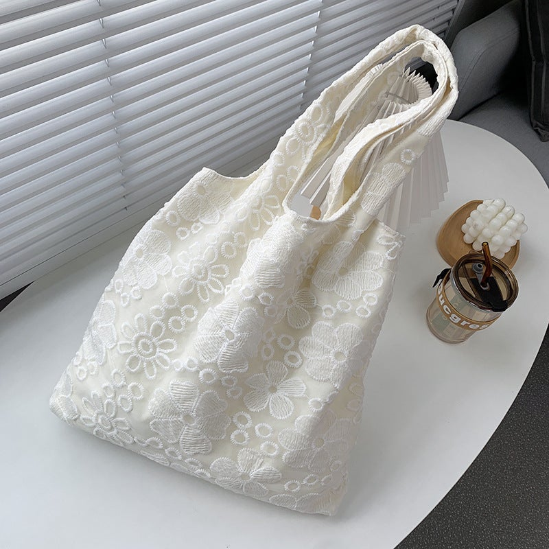 Canvas Tote Bag with Embroidery - Image 2