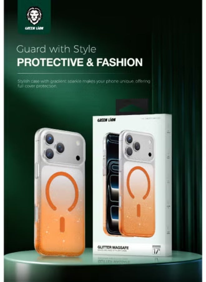 جرين ليون حافظة آيفون 17 برو ماکس ماغسيف بريستيج مع حماية عالية الجودة ضد الصدمات وبنية هجينة من PC-TPU / أزرار معدنية / حماية للكاميرا / قبضة مريحة / غطاء خلفي مقاوم للخدوش / حماية من الصدمات / مضاد لبصمات الأصابع - البرتقالي - Image 3