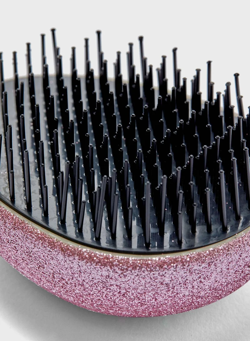 Pink Cactus Glitter Egg Shape Detangle Brush