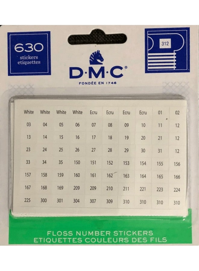 DMC Floss Number Stickers 630/Pkg
