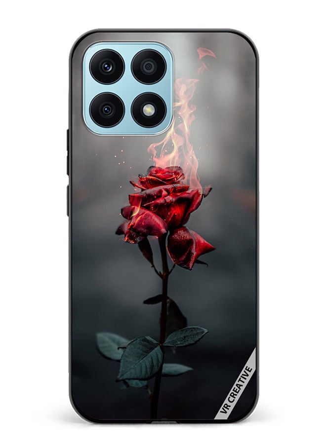 VR CREATIVE Protective Case Cover For Honor X8a Burning Rose Design Multicolour - Image 1