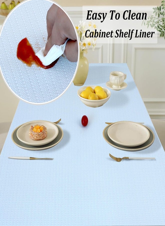 MBSRITY Cabinet Liners for Shelves Non Slip Waterproof Drawer Liners 20 Inch Wide X 20 Ft White Non Adhesive Shelf Liners for Kitchen Bathroom Washable Cabinet Mats for Refrigerator Cupboard Pantry Closet - Image 3