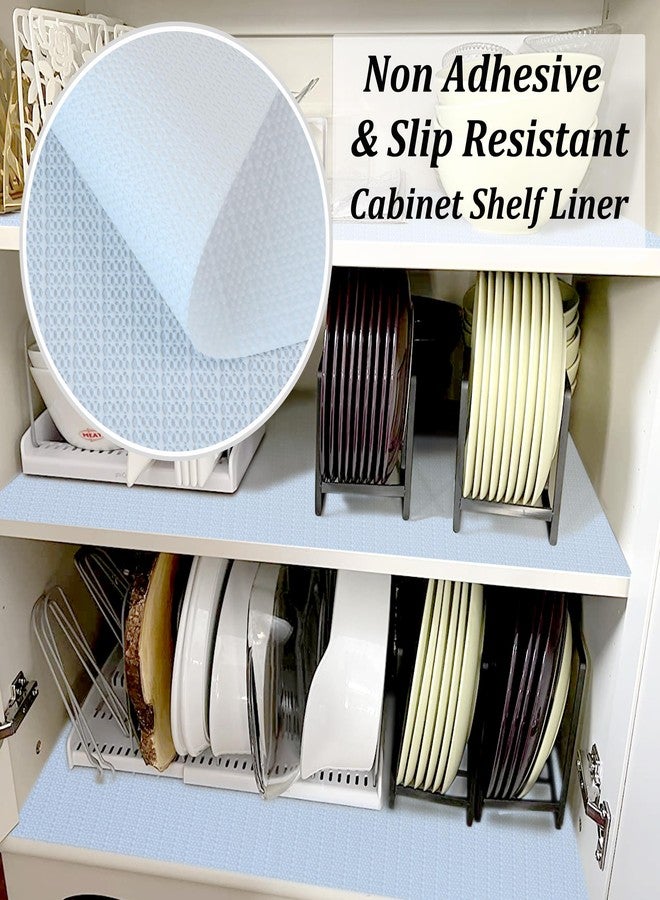 MBSRITY Cabinet Liners for Shelves Non Slip Waterproof Drawer Liners 20 Inch Wide X 20 Ft White Non Adhesive Shelf Liners for Kitchen Bathroom Washable Cabinet Mats for Refrigerator Cupboard Pantry Closet - Image 2