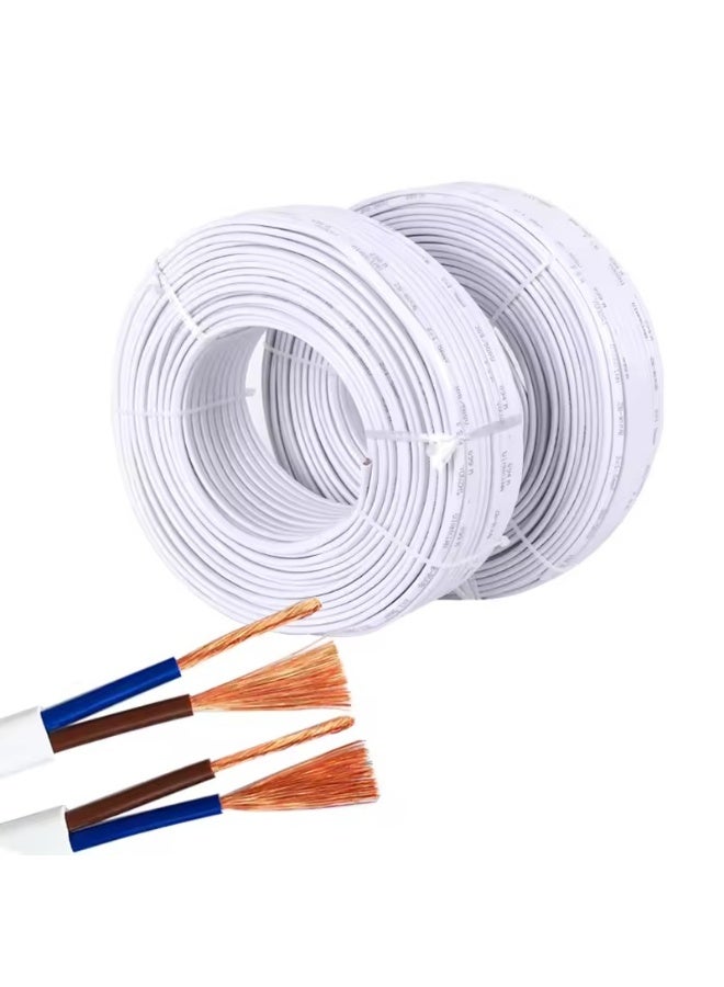 2 Core Copper Electrical Wire, 10 Meter, 2mm Flexible, PVC Insulated House Wiring Cable - Image 1