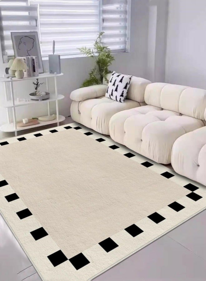 Optico Area Rug, 160 x 230cm Large Mat Carpet Floor Mat Runner Rug Faux Wool Carpet Non-Slip Non-Shedding for Living Room, Entryway, Dining Room, Indoor, Kids Playroom - Image 5