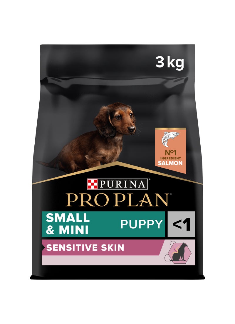 Purina Pro Plan Small And Mini Puppy Sensitive Skin Dry Dog Food With Salmon 3kg - Image 1