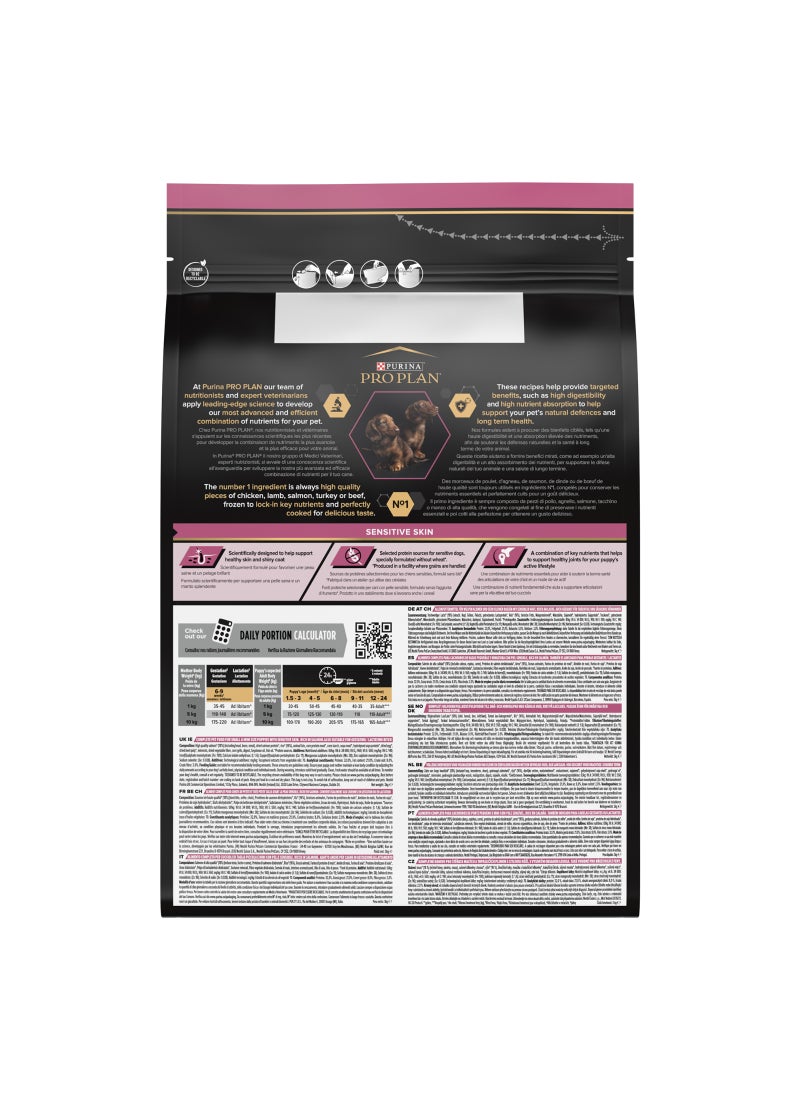 Purina Pro Plan Small And Mini Puppy Sensitive Skin Dry Dog Food With Salmon 3kg - Image 2