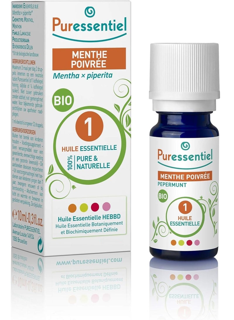 Puressentiel Organic Peppermint Essential Oil 10 ML - Image 1