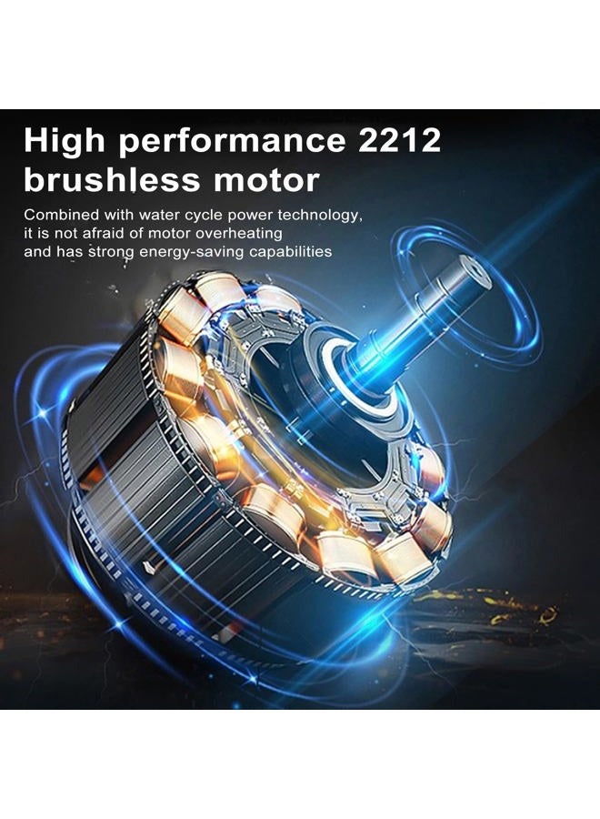 GoolRC Remote Control Boat 2.4GHz High Speed 30km/h Brushless Turbojet Speedboat Remote Control Ship Cooling Waterproof Low Battery/Over Distance Reminder 2 Battery - Image 5