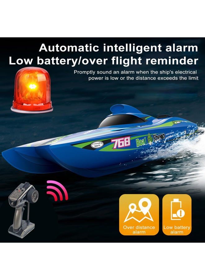 GoolRC Remote Control Boat 2.4GHz High Speed 30km/h Brushless Turbojet Speedboat Remote Control Ship Cooling Waterproof Low Battery/Over Distance Reminder 2 Battery - Image 4