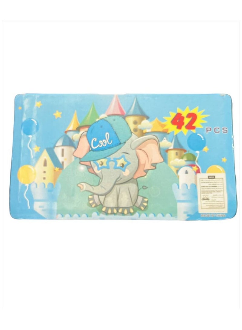 مجموعة فنية مكونة من 42 قطعة من داريس - مستلزمات فنية للرسم والتلوين والمزيد في علبة بلاستيكية - تقدم هدية رائعة للأطفال والكبار - Image 1