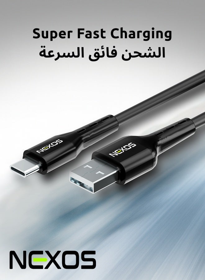 NEXOS USB to Type-C Cable 1M (3ft) | Fast Charging 45W QC 3.0 - Image 2