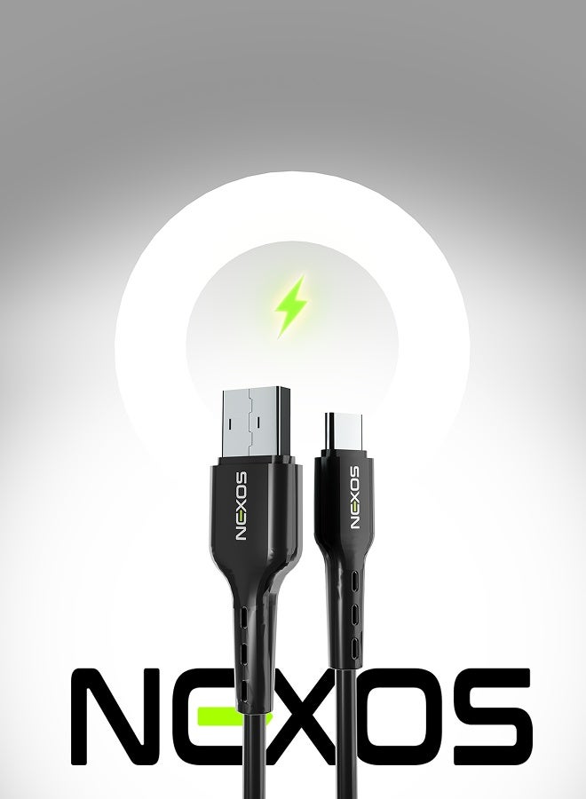 NEXOS USB to Type-C Cable 1M (3ft) | Fast Charging 45W QC 3.0 - Image 1