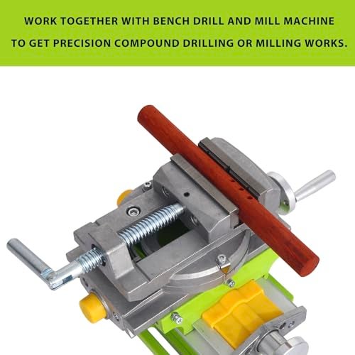 BHTOP Cross Slide Drill Vise 2 Way X-Y Compound Vise, Multifunction Worktable Milling Working Table Milling Machine, Cross Slide Mill Drill Press Milling Vise - Image 3