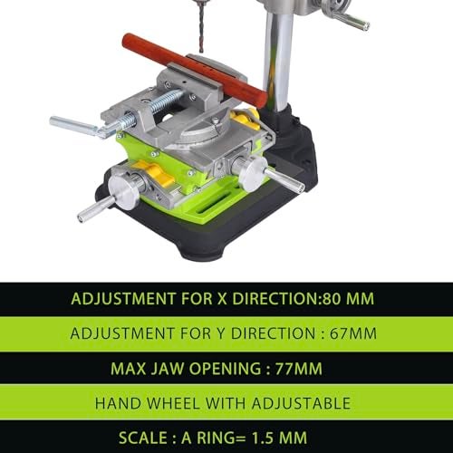 BHTOP Cross Slide Drill Vise 2 Way X-Y Compound Vise, Multifunction Worktable Milling Working Table Milling Machine, Cross Slide Mill Drill Press Milling Vise - Image 2