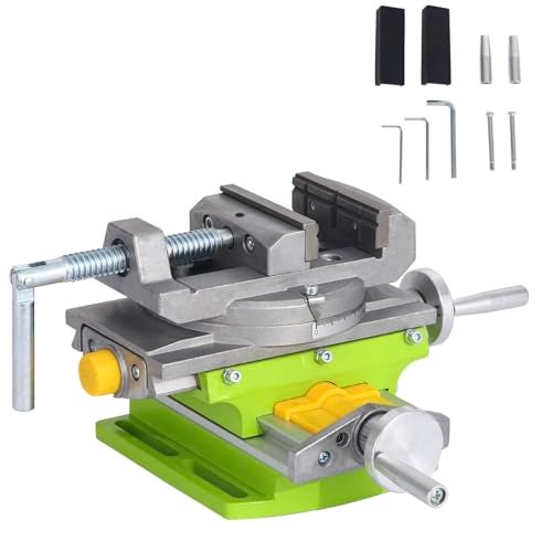 BHTOP Cross Slide Drill Vise 2 Way X-Y Compound Vise, Multifunction Worktable Milling Working Table Milling Machine, Cross Slide Mill Drill Press Milling Vise - Image 1