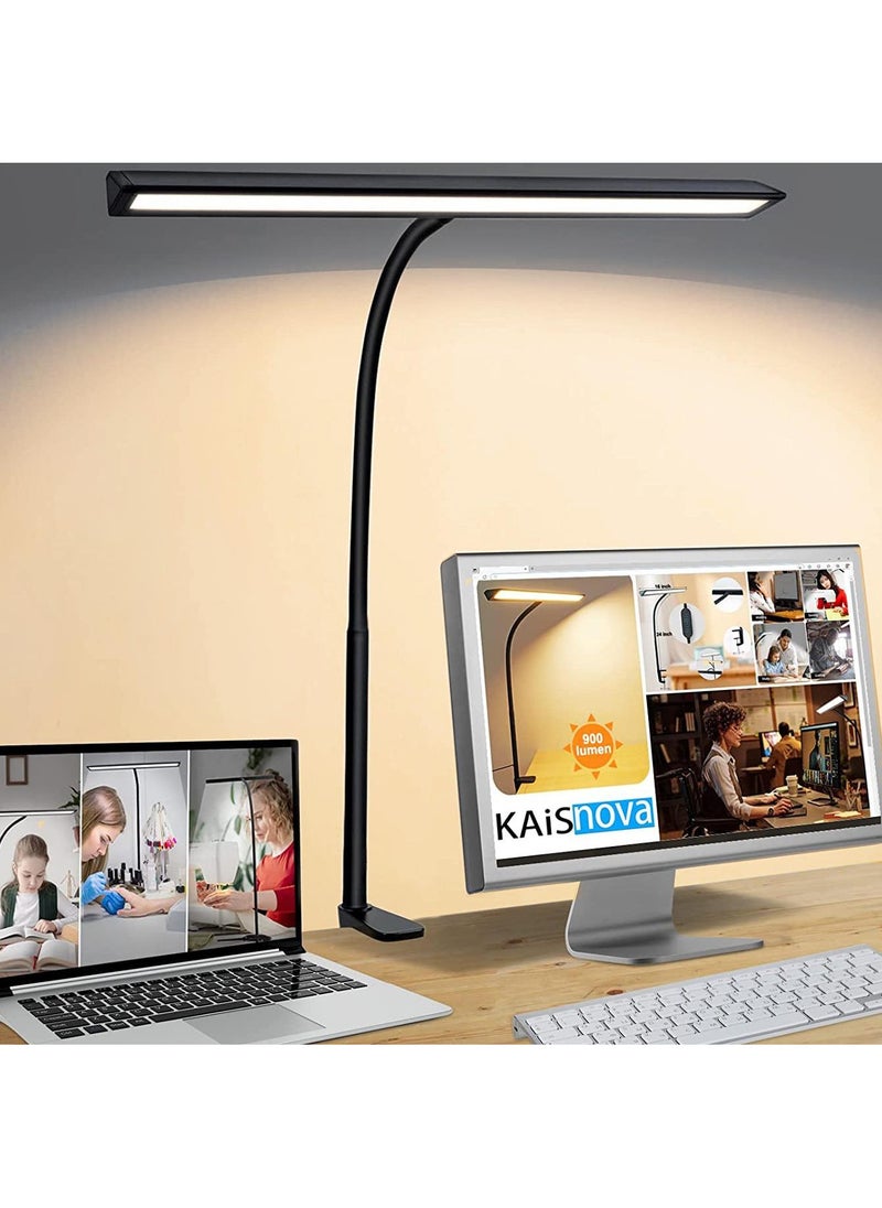 General Desk Lamp With Clamp 5 Color Modes Flexible Gooseneck Clamp Light Eyecaring Color Brightness For Office Study Energy Conservation Light Learning Lamp Computer Lighting  - Image 2