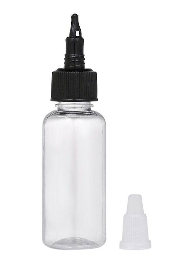 NIBEMINENT 10-Piece Empty Tattoo Ink Pigment Bottles With Twist Cap Clear/Black - Image 1
