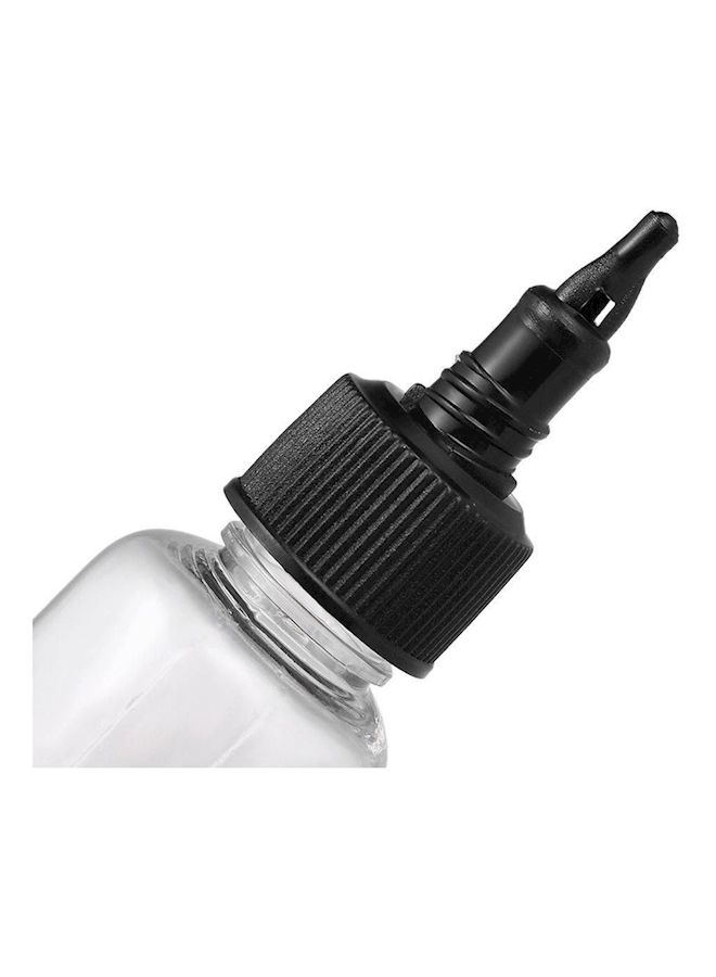 NIBEMINENT 10-Piece Empty Tattoo Ink Pigment Bottles With Twist Cap Clear/Black - Image 3