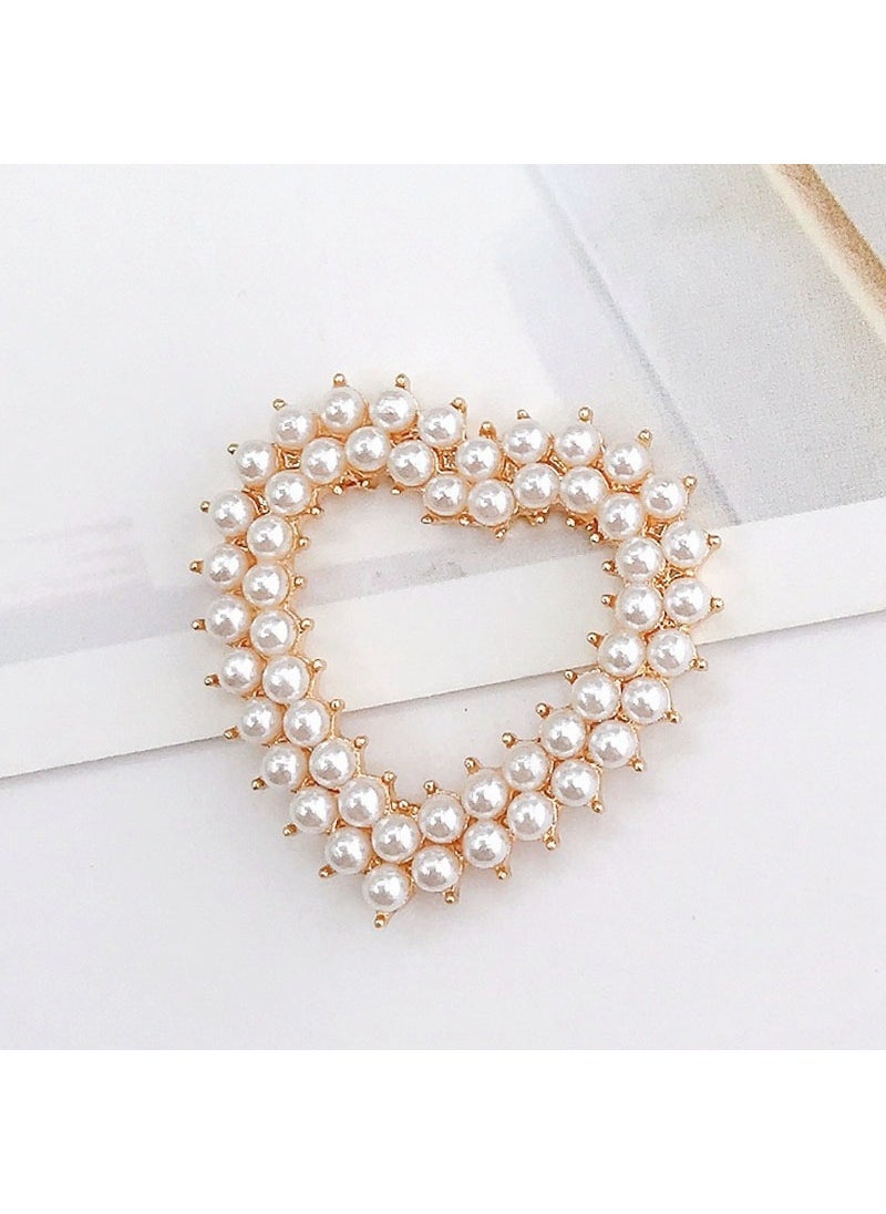 Generic Chic Laser-Cut Pearl Flower Phone Case Jewelry Charm D488 double row Pearl Love 