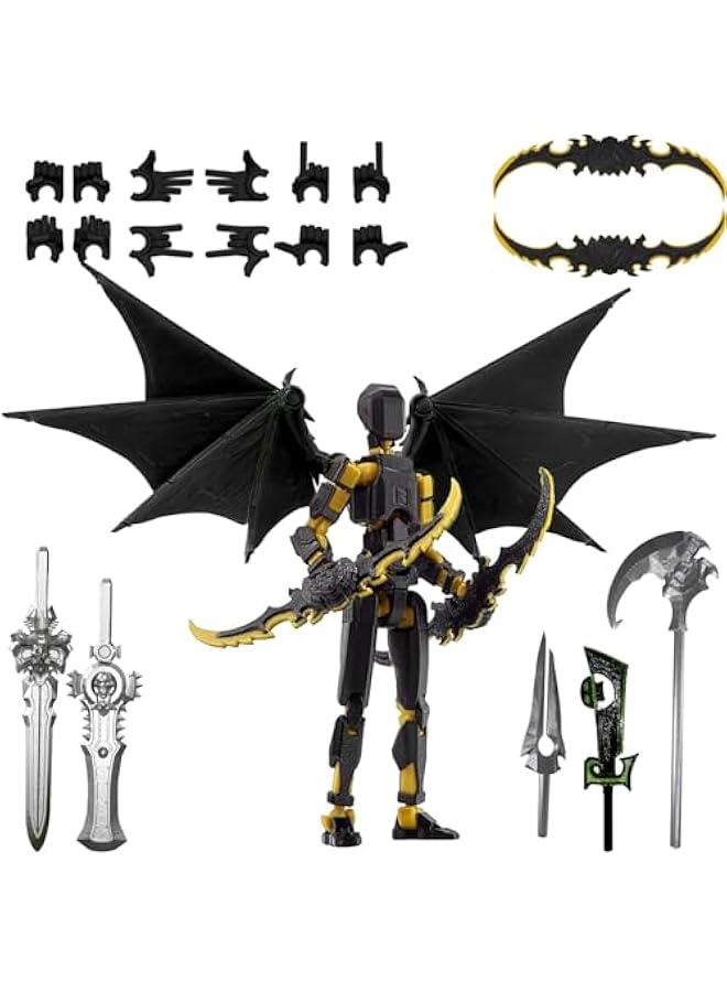 Already Assembled T13 Action Figure Accessories,Dummy 13 T13 Multi-Jointed Movable,for Collectors Desktop Decorations t-13 Movability 3D Printed Toys (Black Yellow) - Image 1