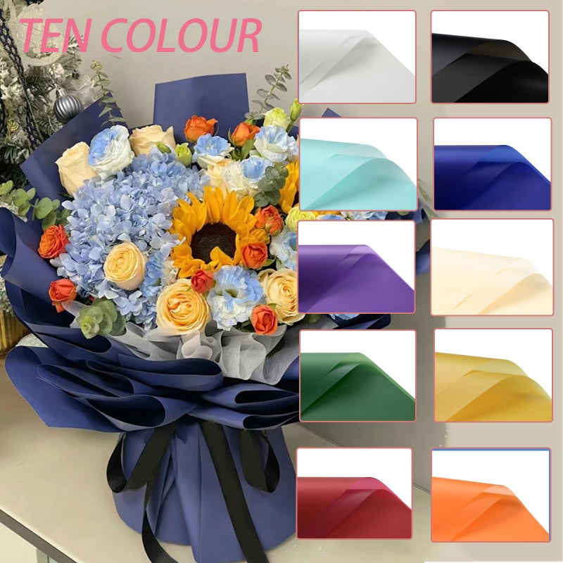 DNSGOOR 548Pcs Flower Wrapping Paper Kit with 200Sheets Waterproof Bouquet Wrapping Paper Decor Crowns 3D Butterfly Bouquet Pins Ribbons for Valentines Graduation Birthday Home Party - Image 3