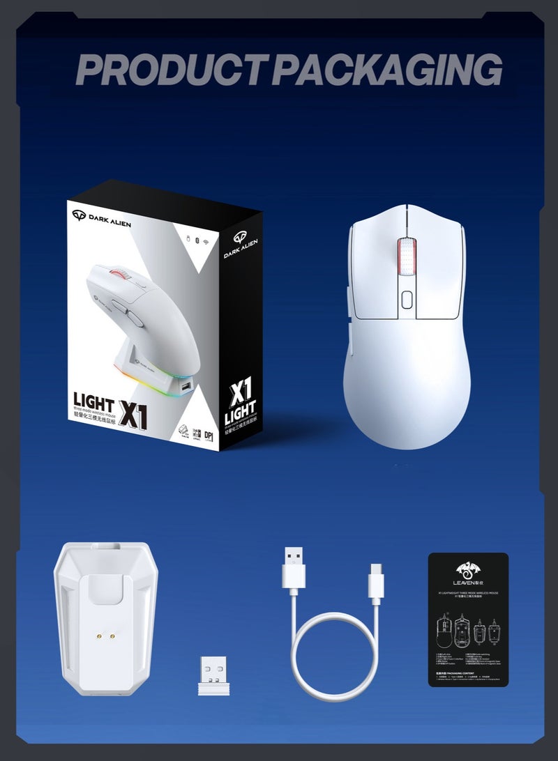 دارك إلين ماوس X1 خفيف الوزن لاسلكي بتقنية البلوتوث ثلاثي الأوضاع مع قاعدة شحن RGB للألعاب والمكتب - Image 5