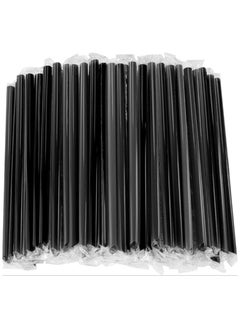 Star 400-Piece Disposable Plastic Drinking Straw, Black  - Image 1