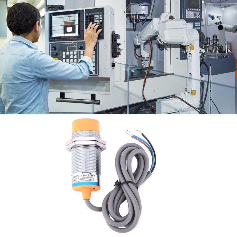 Inductive Sensor DC 3Wire Waterproof Shockproof Corrosion Resistant Contactless Switch - High Positioning Accuracy Fast Frequency Response Proximity Switch for Industrial Automation Machine Tools Posi - Image 1