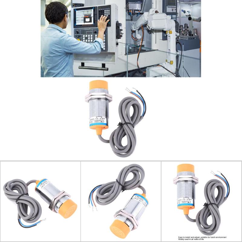 Inductive Sensor DC 3Wire Waterproof Shockproof Corrosion Resistant Contactless Switch - High Positioning Accuracy Fast Frequency Response Proximity Switch for Industrial Automation Machine Tools Posi - Image 2