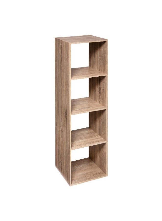 حامل ماكينة تحضير ميكس ان موديول وحدة أرفف خشبية بأربعة أقسام خشبي طبيعي 134 x 34.5 x 32 سم 173686 - Image 1