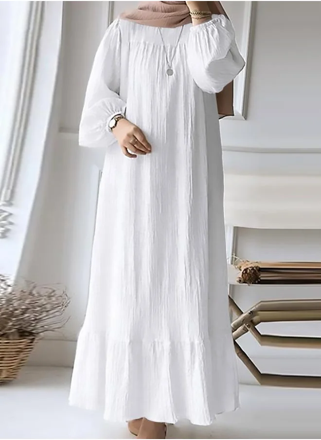 تايك تو Take Two Women Black Textured Cuffed Sleeves Jalabiya