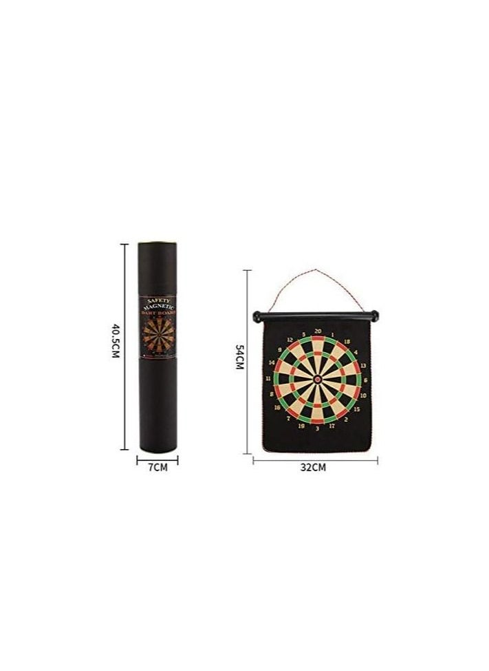 ORiTi - Kids Flocking Magnetic Dart Board Double-Sided Darts Plate Parent-Child Fun Interaction Toys - Image 1