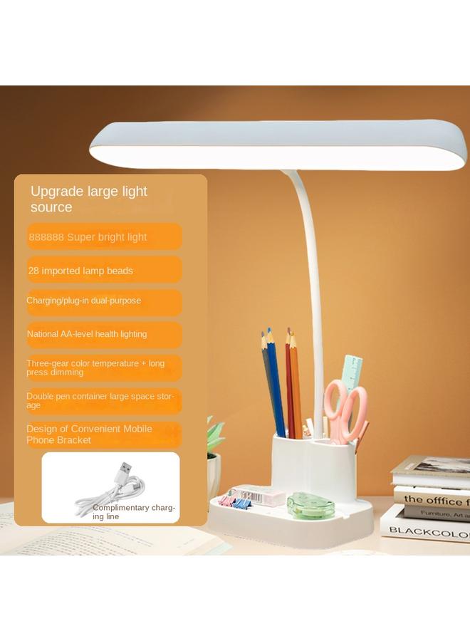 Bluejw Large Light Source Pen Holder Desk Lamp For Study Student Dormitory Desk Rechargeable Plug-in Reading Homework Vertical Desk Lamp - Image 1